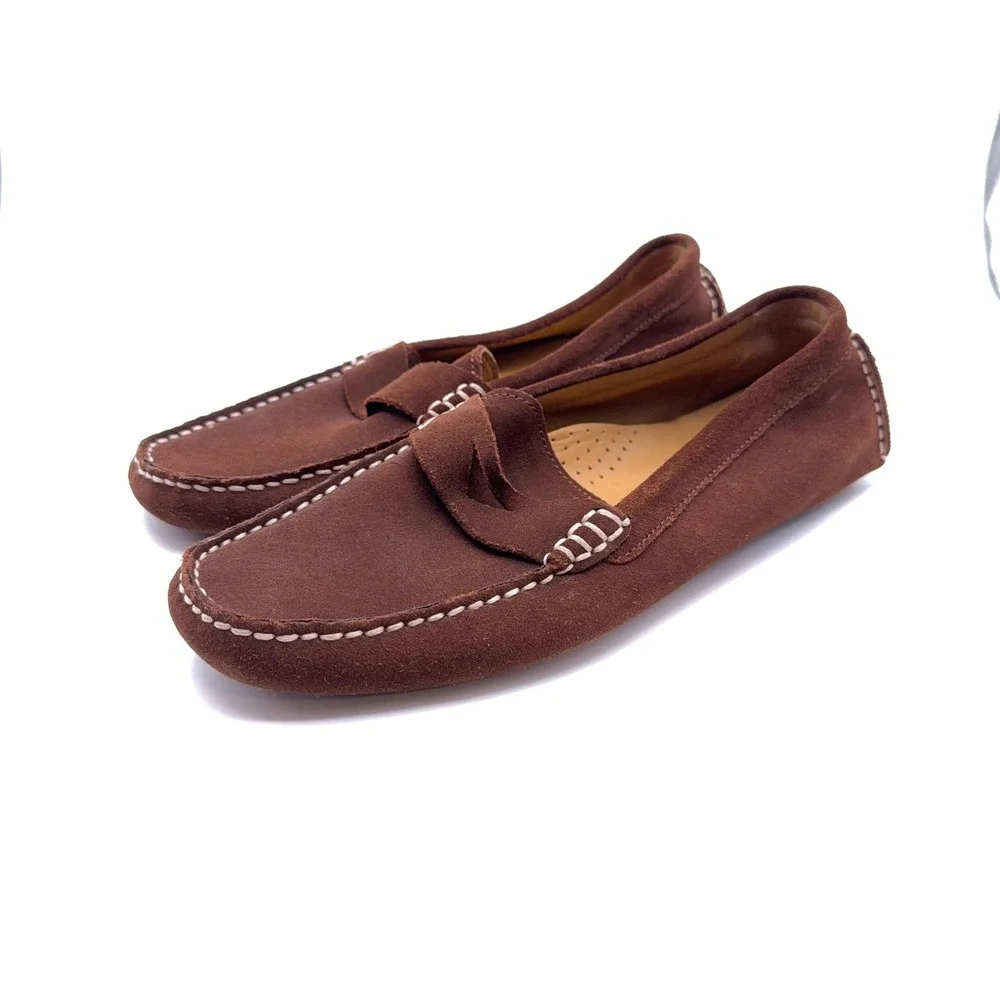 Cole Haan Loafers Womens 8 Brown Suede Penny Driving Flats Moccasin Slip On Shoe